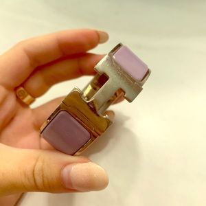 Purple AUTHENTIC Hermès clic clac bracelet